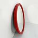 Kartell red round mirror 1980s