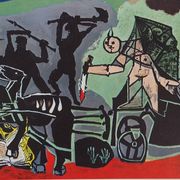 Pablo Picasso : La guerre - Lithographie en couleurs