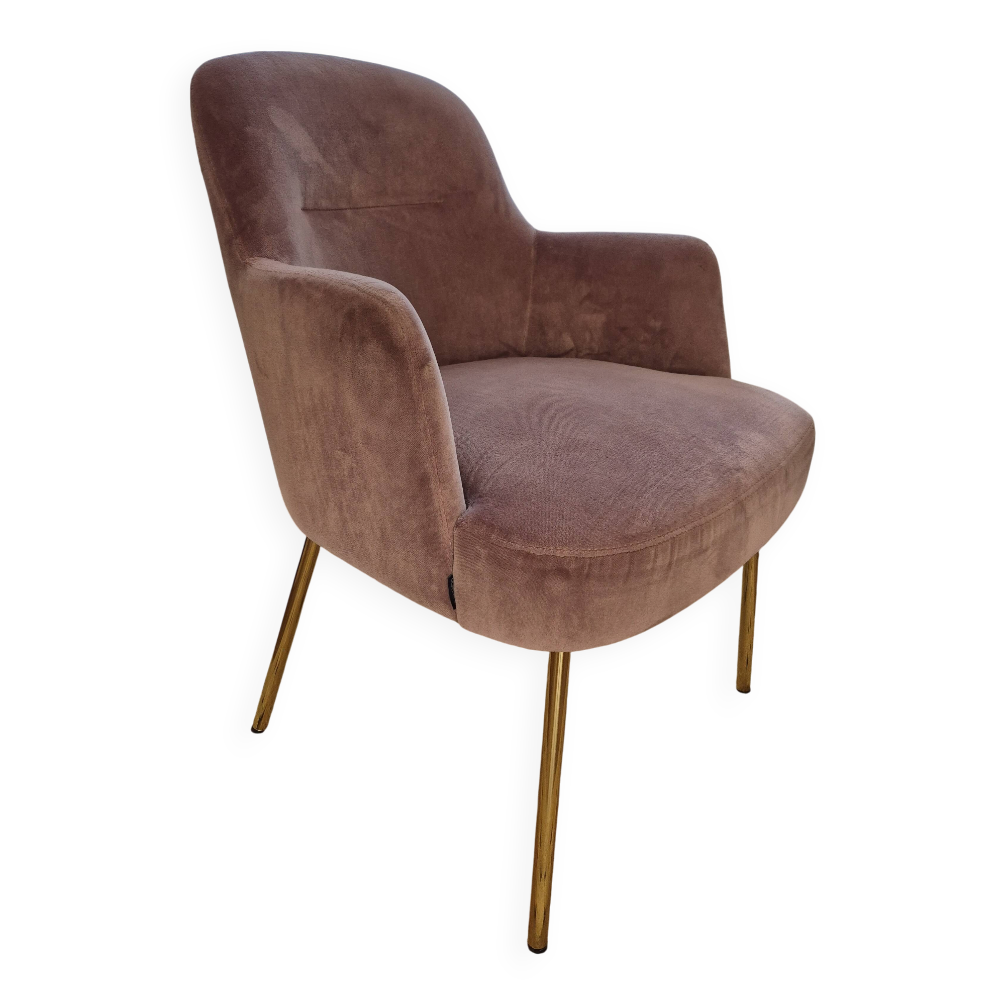 Armchair torre 1961 – model da vinci 02 – pale pink velvet