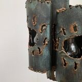 Brutalist Mid-Century Metal Pendant