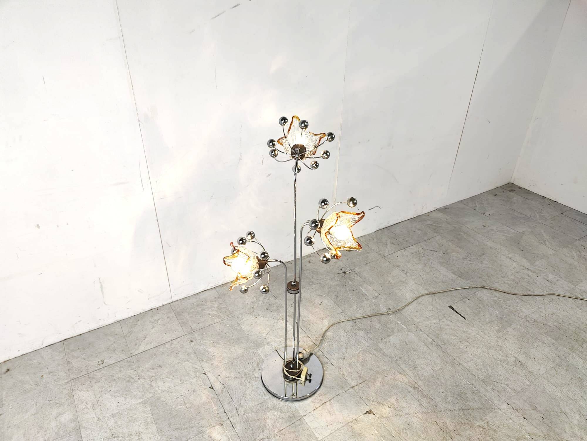 Vintage murano glass floor lamp, 1960s