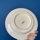 Set of 6 semi-deep plates in ironstone Longchamp model Denise.