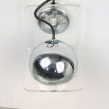 Vintage italian chrome eyeball wall lamp