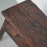 Antique Spanish Rustic Farmhouse Chestnut Side Table / Console, 18th Century