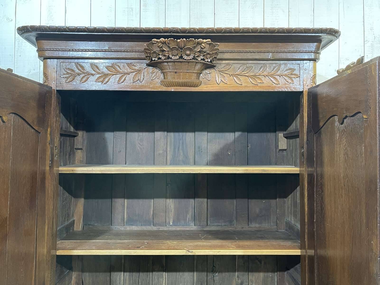 19th century Norman oak wardrobe