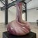Vintage swirling glass vase with marble effect / Murano style