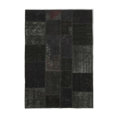 Tapis anatolien surteint fait à la main 170 cm x 245 cm tapis patchwork noir