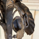 Wrought iron stool, France around 1880