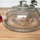 Plat et sa cloche en verre Arcoroc