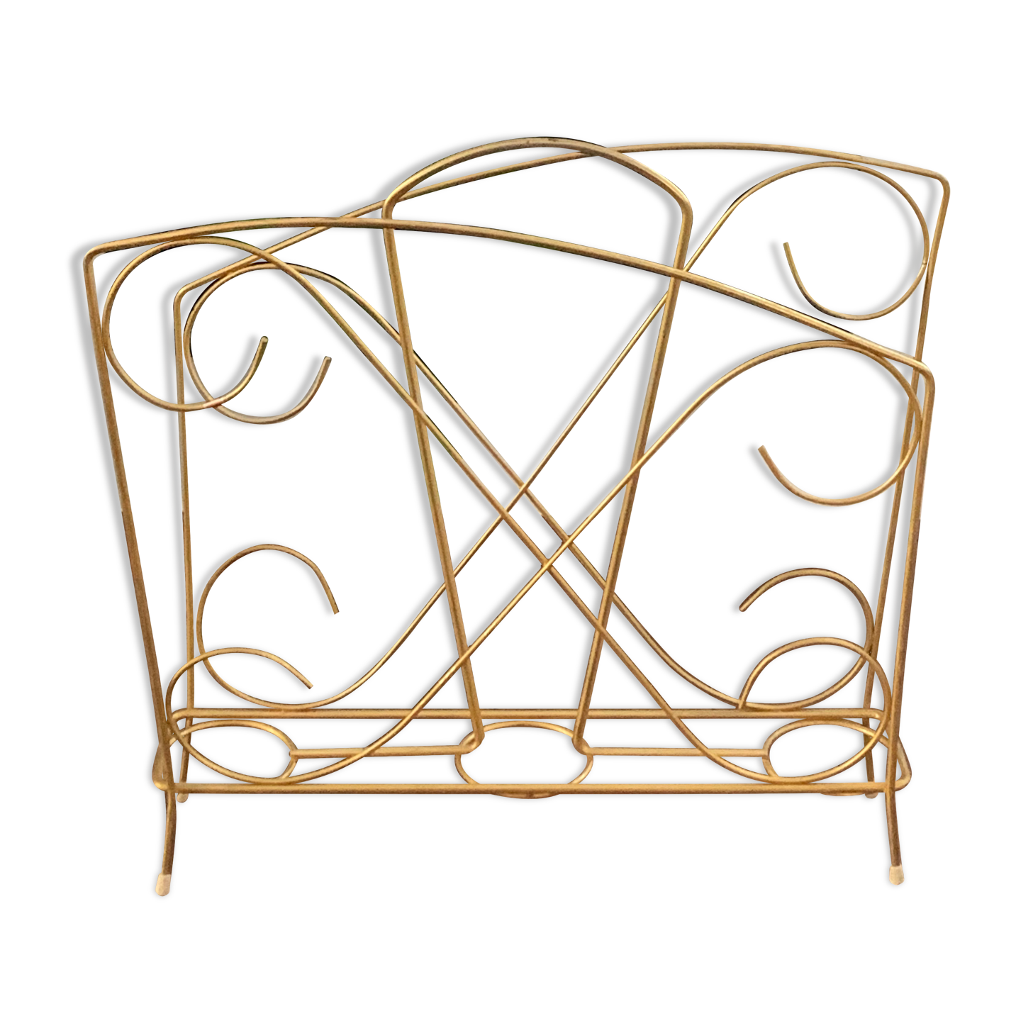 Porte revue en métal doré