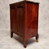 Commode d'entre deux style transition, satin & amarante, 19th