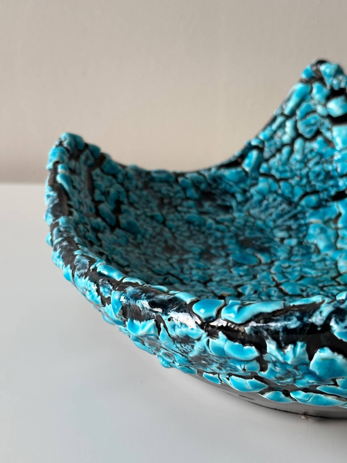 Turquoise ceramic cup Emaux des glaciers