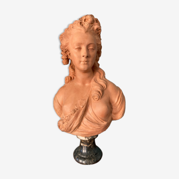Terracotta bust signed jean jacques Caffieri 1778