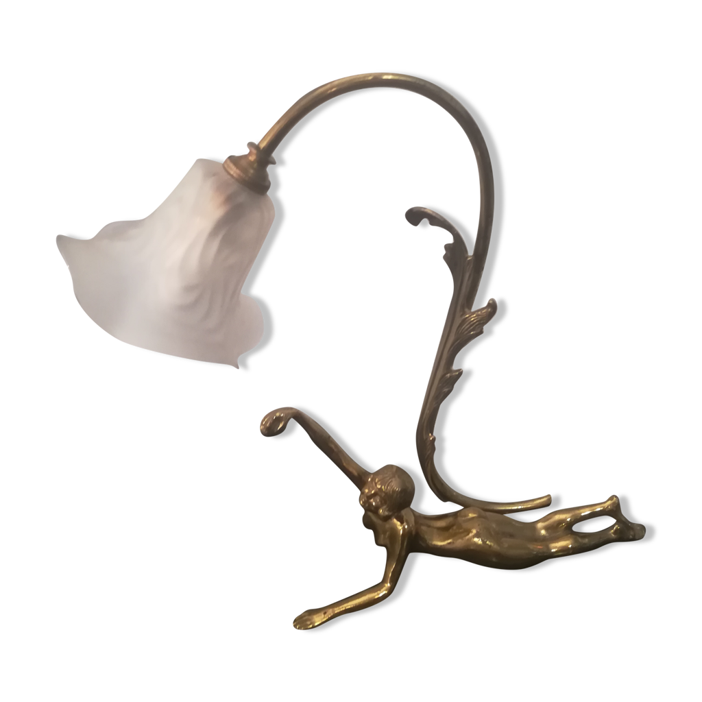 Lampe femme nue en bronze Selency