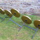 Articulated living room coffee table 5 trays in metal enamelled contemporary decoration