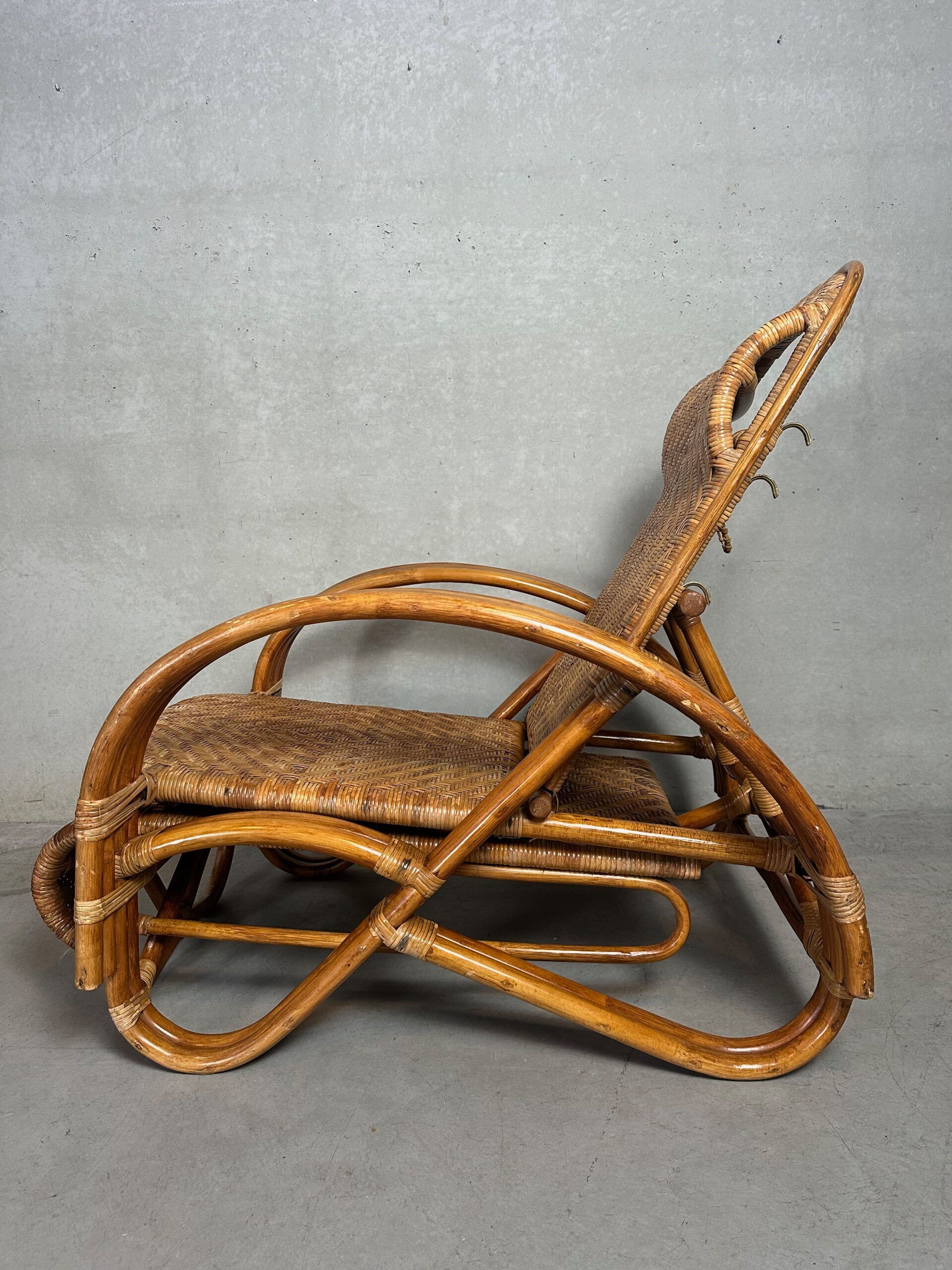 Chaise longue vintage – Rattan