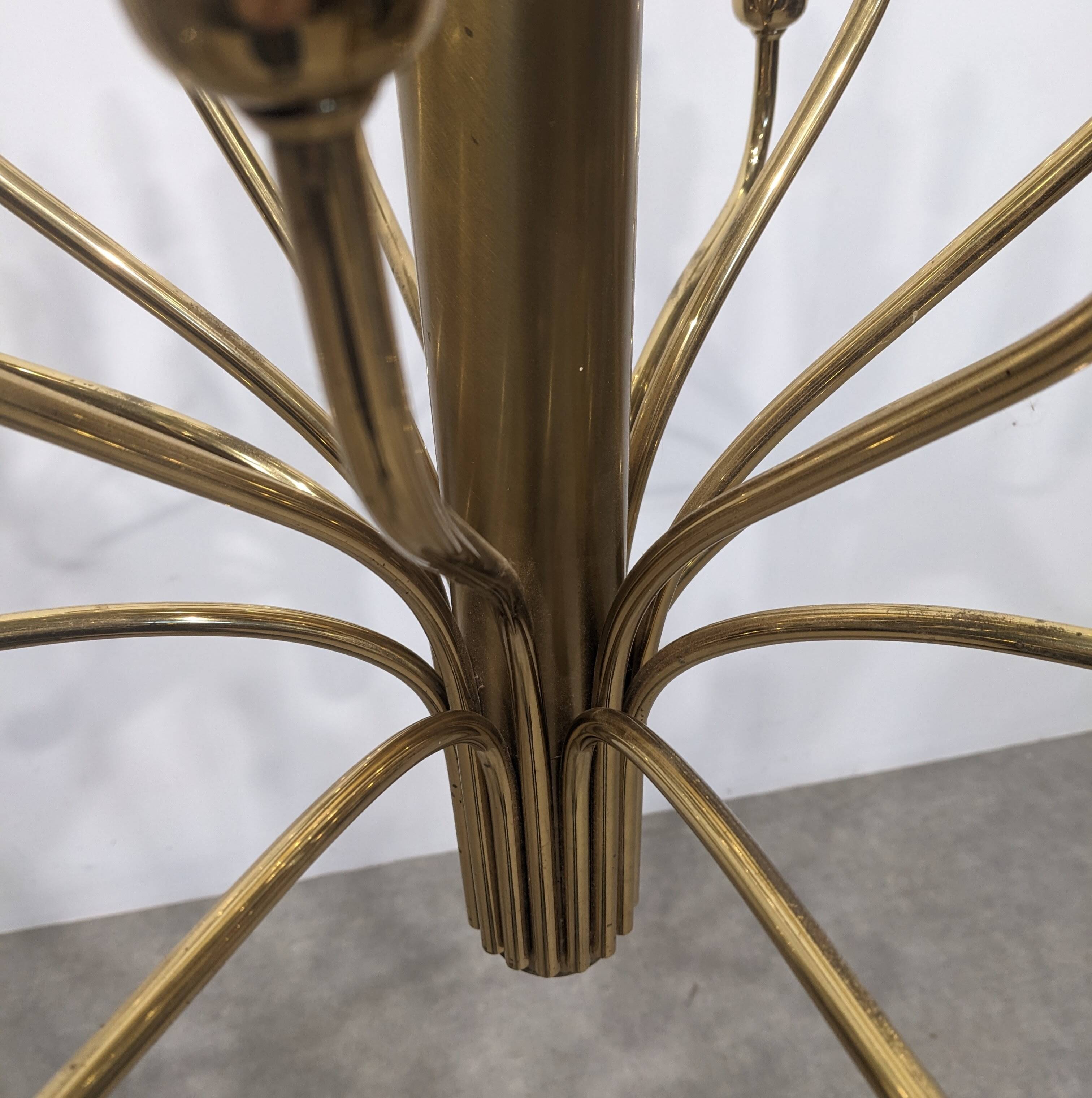 Brass chandelier with 16 lights, 1970s.