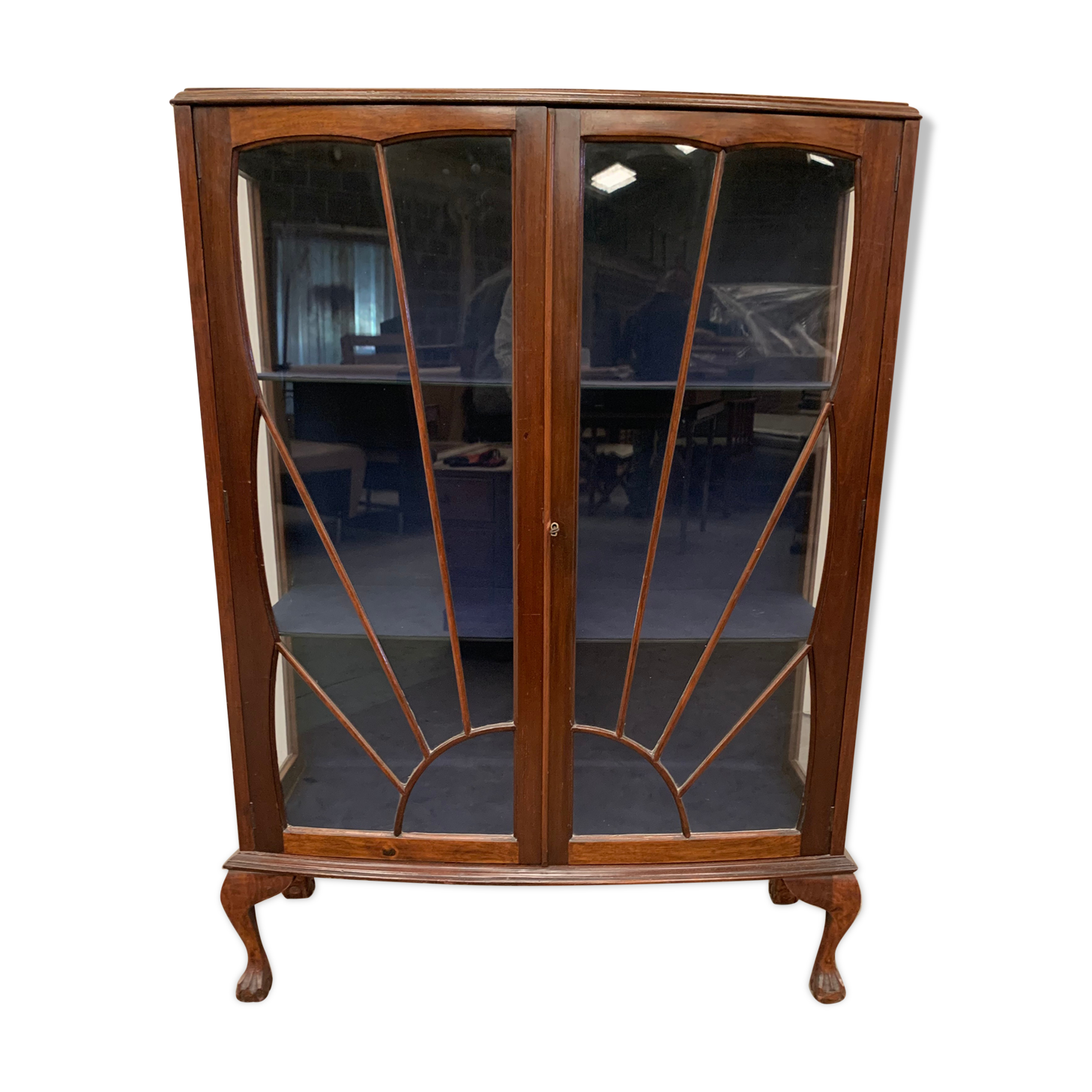 English showcase Georgian style two doors XXcentury