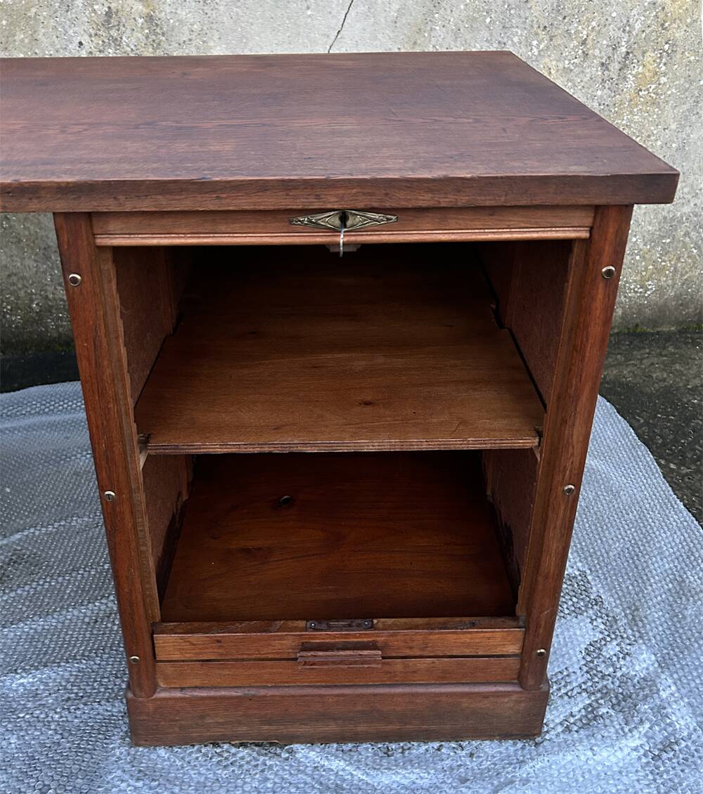 Bureau de notaire, meuble de métier, bois, vintage, début XXème.
