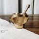 Small bronze mortar with pestle