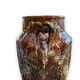 Important Longchamp Griffon vase in golden ceramic