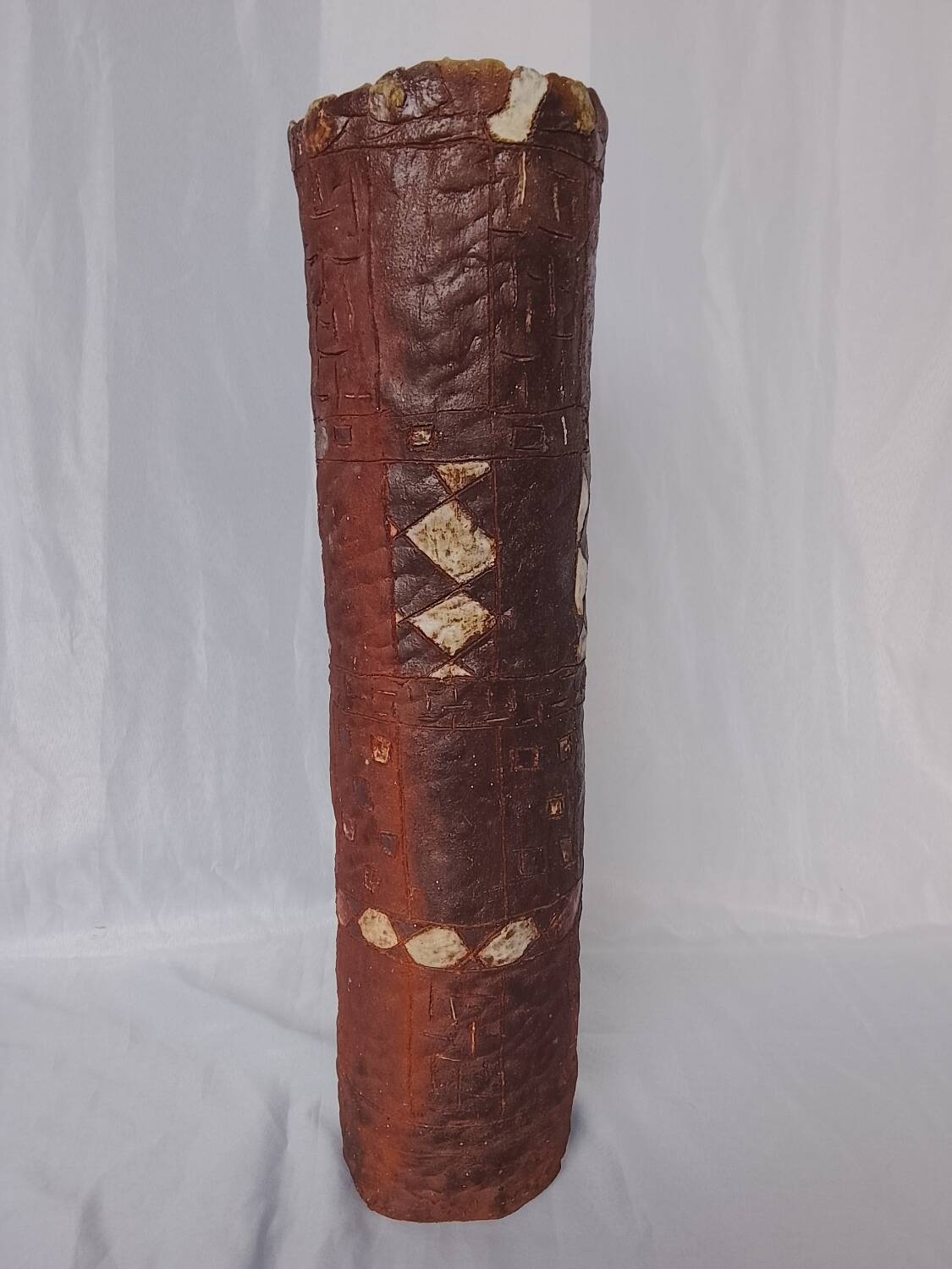 Terracotta vases with tribal decoration