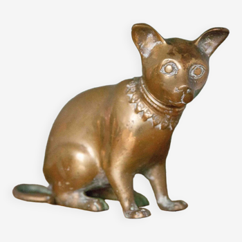 Vintage statue, egyptian cat statue, large bronze cat, bronze cat, collection, egyptian cat