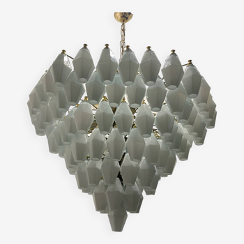 Large White Polygon Chandelier 10 Lights