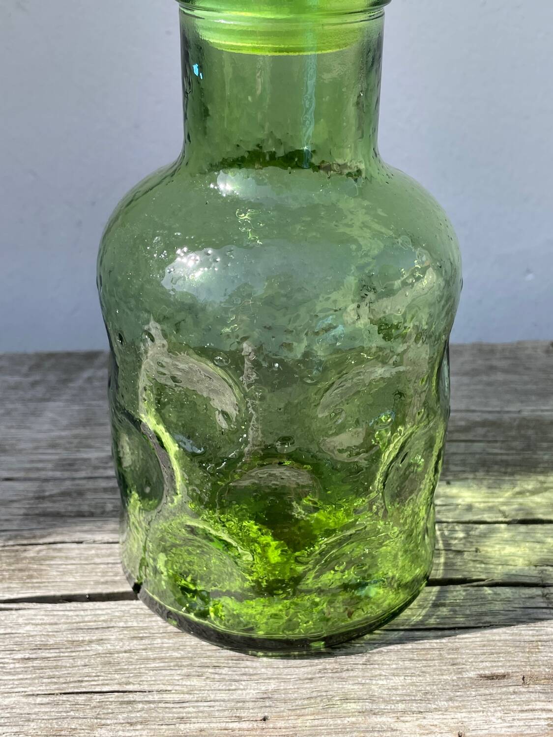 Green glass bottle 1970