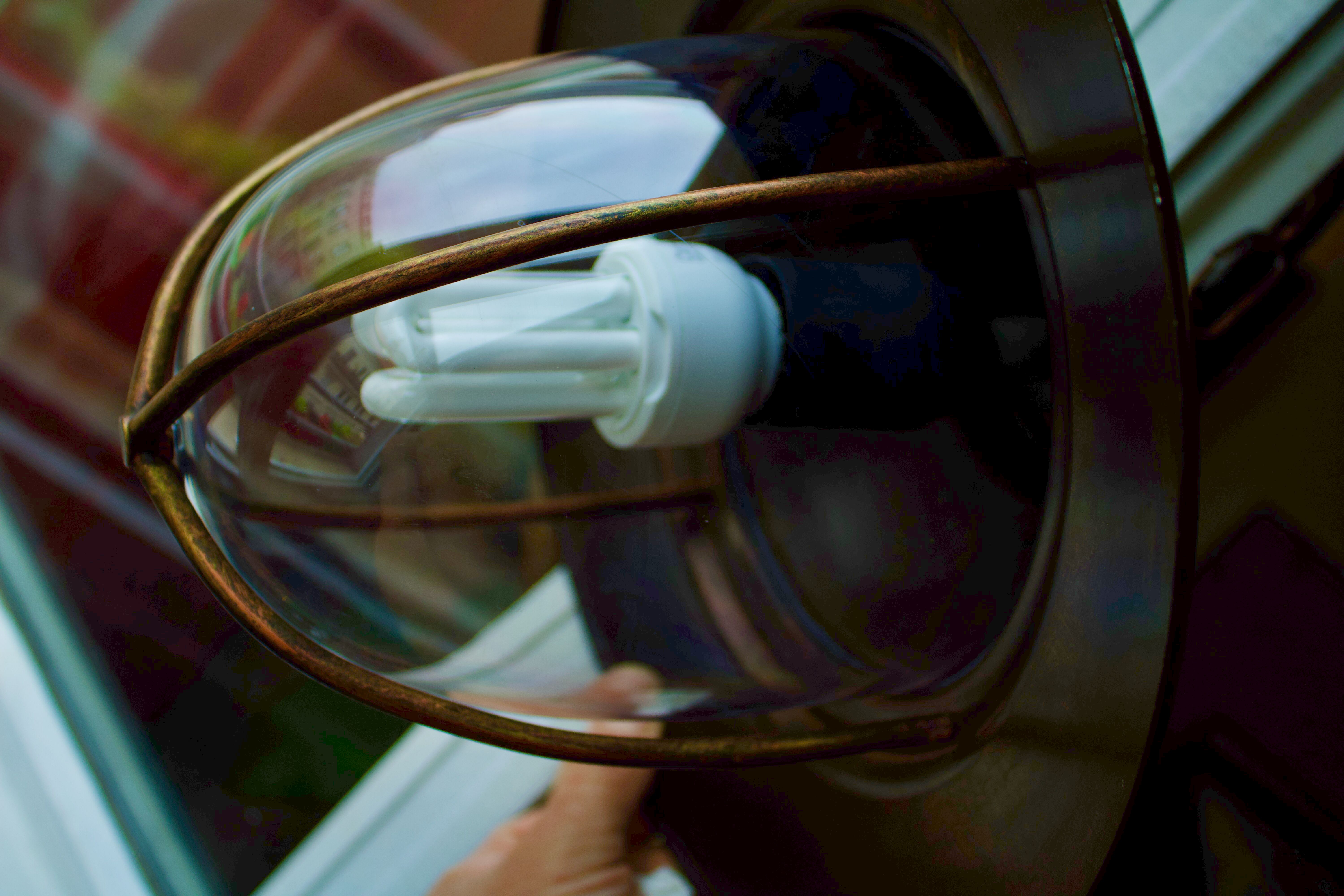 Glass and metal hanging lamp - Massive