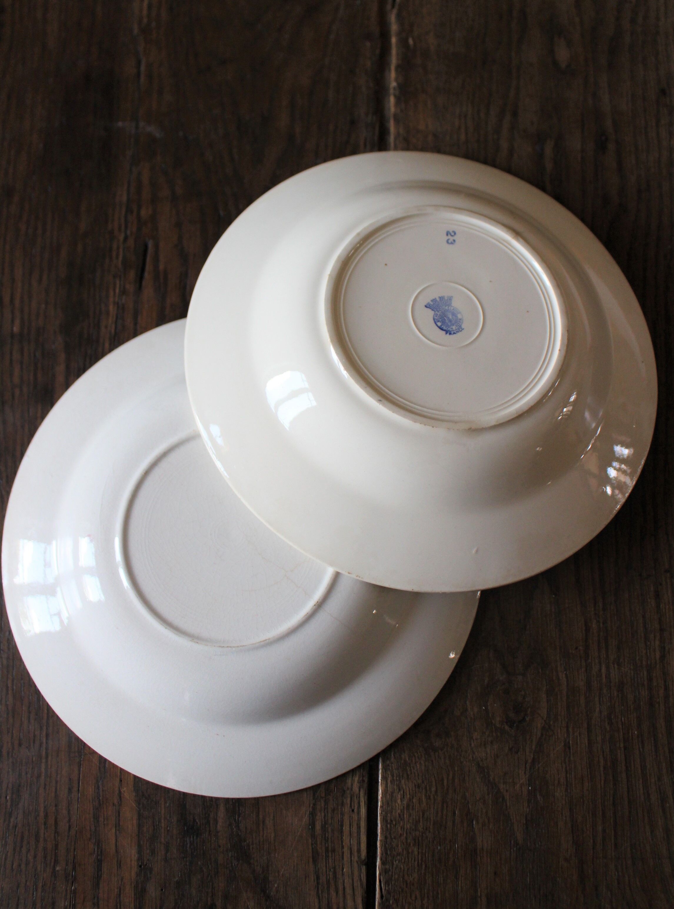 Lot 4 assiettes art deco dépareillé Digoin Sarreguemines badonviller givors bastia valérie