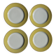 4 yellow L'amandinoise vintage dinner plates