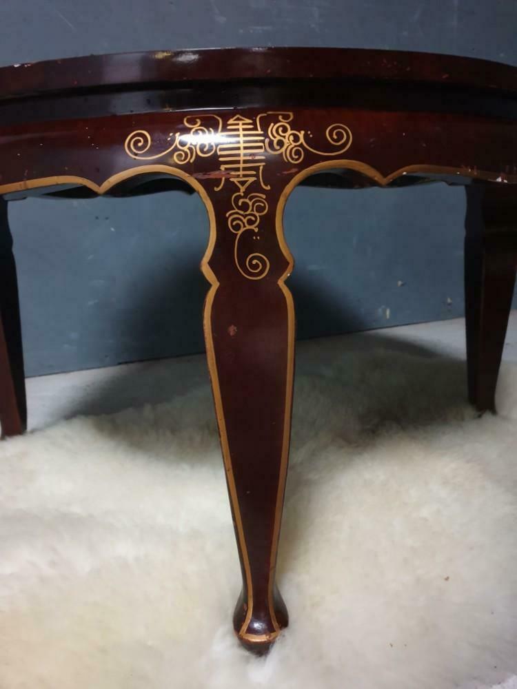 Antique Japanese coffee table with stools