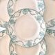 Assiettes plates XIXe Longwy terre de fer "Pierrefonds"