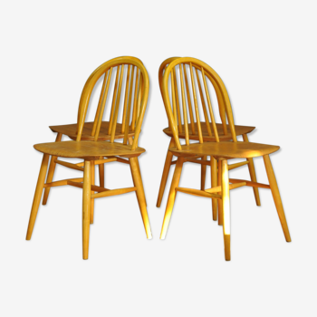 Set of 4 chairs by Ilmari Tapiovaara model Fanett
