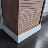 Filing Cabinet with Curtain / Vintage Furniture