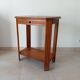 Art Deco side table from the 1940s in solid oak.