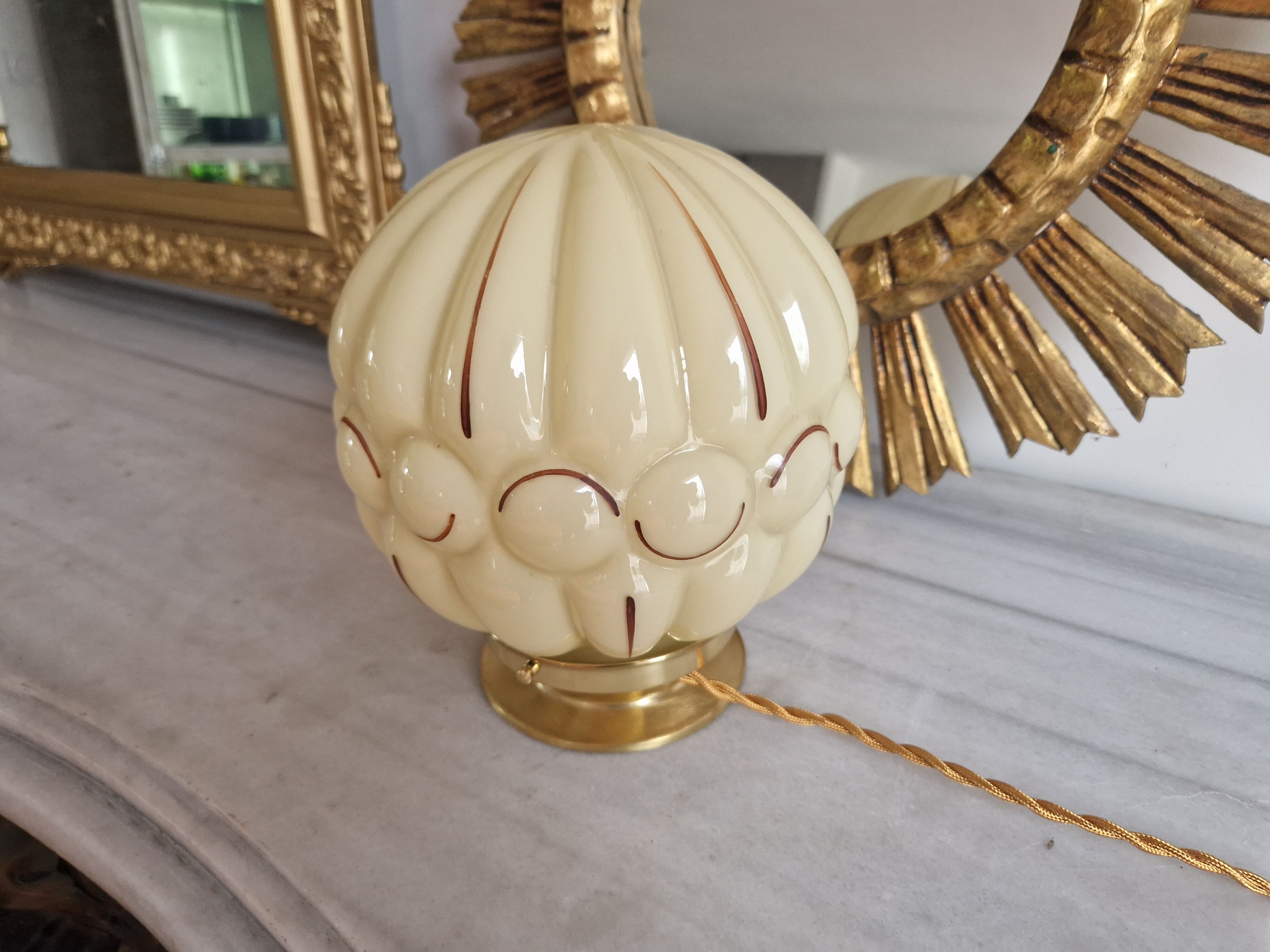 Lampe boule art déco