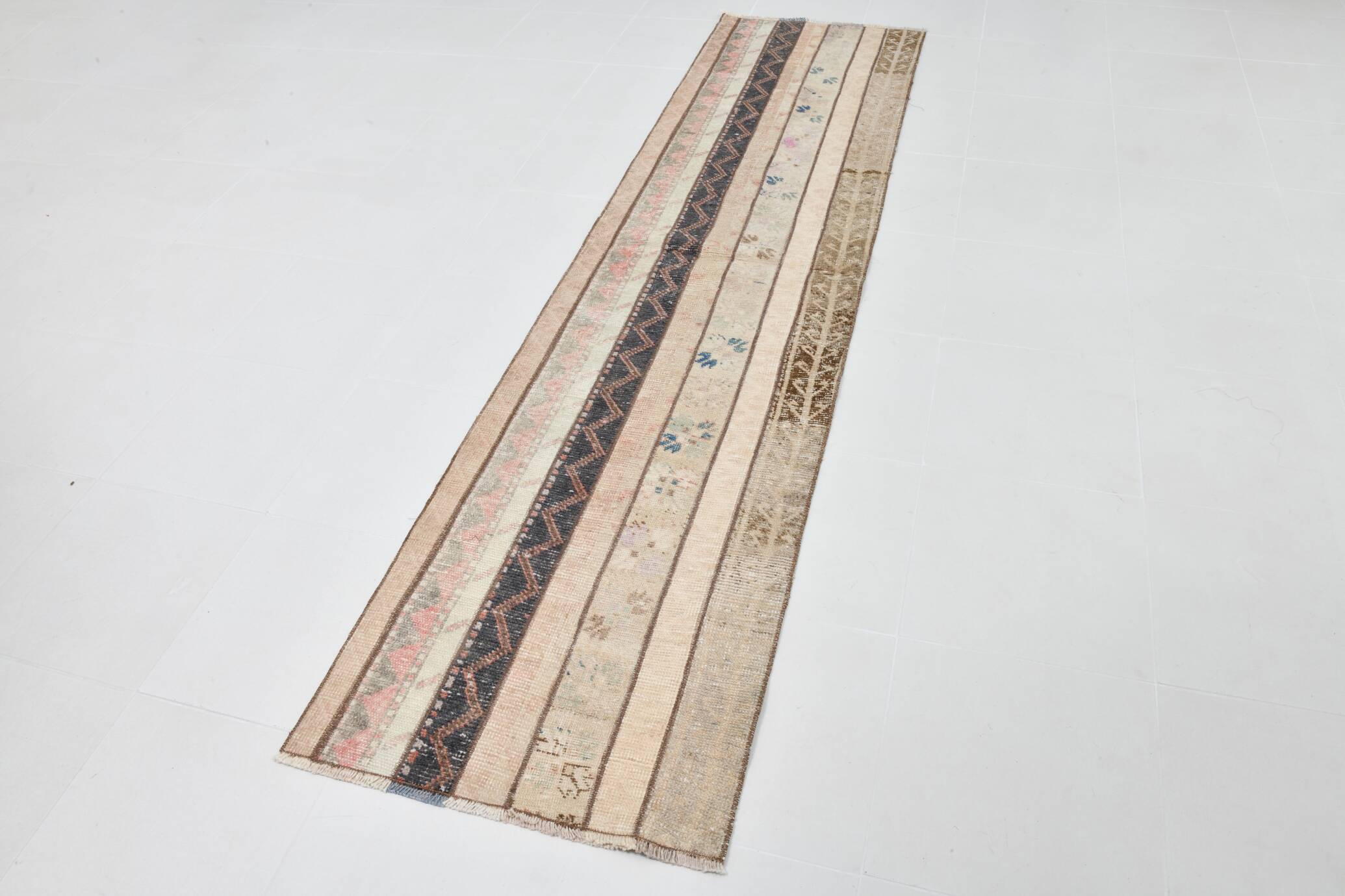 Mid Century Modern Vintage Runner Rug, 71x290Cm