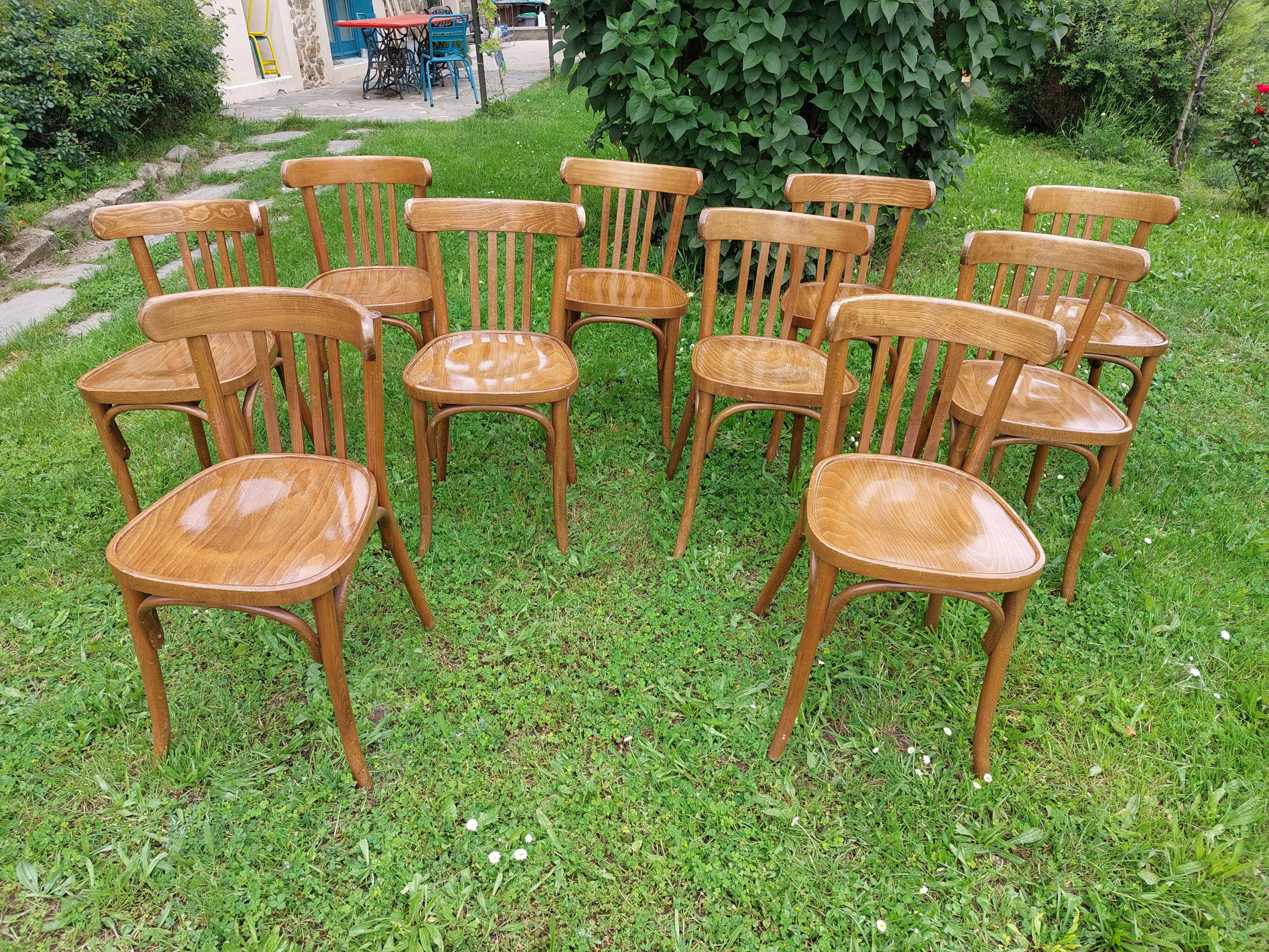 10 Baumann style bistro chairs