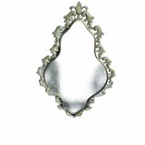 Antique brass mirror