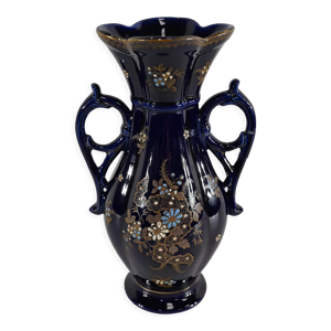 Vase en faïence bleu - xxe