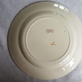 Pair of Luneville earthenware plates with bird decor