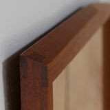 Mid-century Danish teak geometrical mirror frame from Jansen Spejle, 1960s