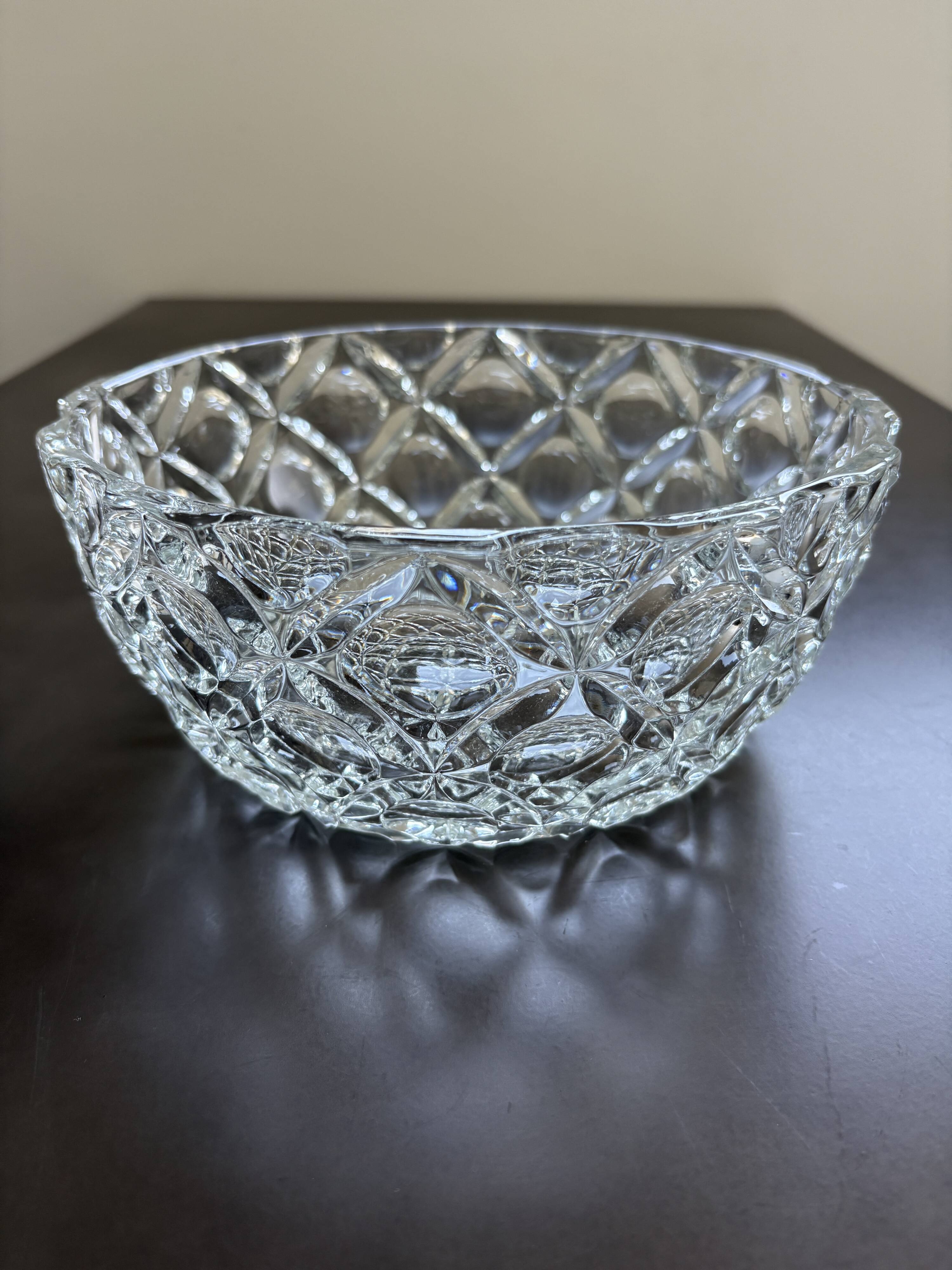 Crystal salad bowl