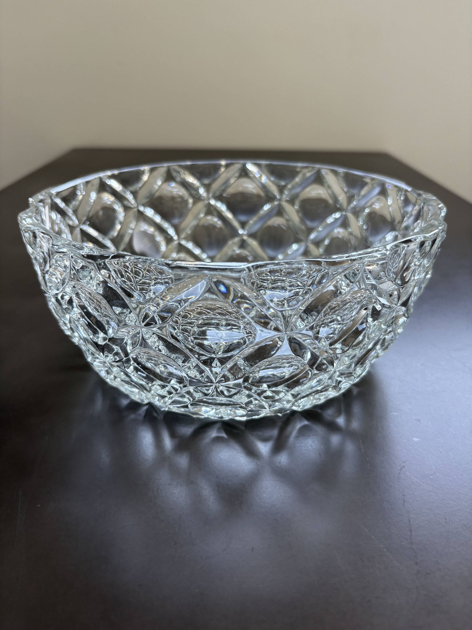 Crystal salad bowl