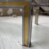 Table basse chrome laiton