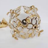 Gold metal pendant light and 90's glass pendants