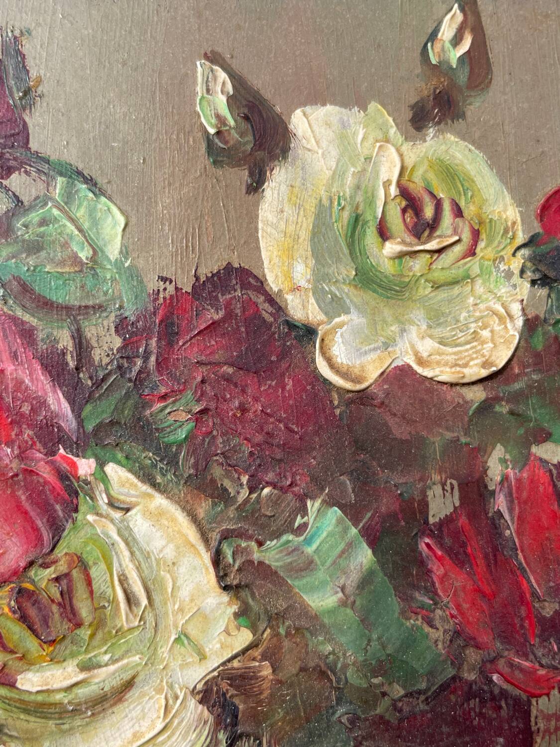 Small bouquet painted in oil