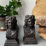 Pair of cast iron pegs